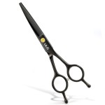 ULG Professional Hair Cutting Scissors 6.5 Inch - Sharp Barber Shears, Stainless Steel Symmetrical Salon Haircut Scissors for Women, Men, Kids, Gloss Paint Finish, Black