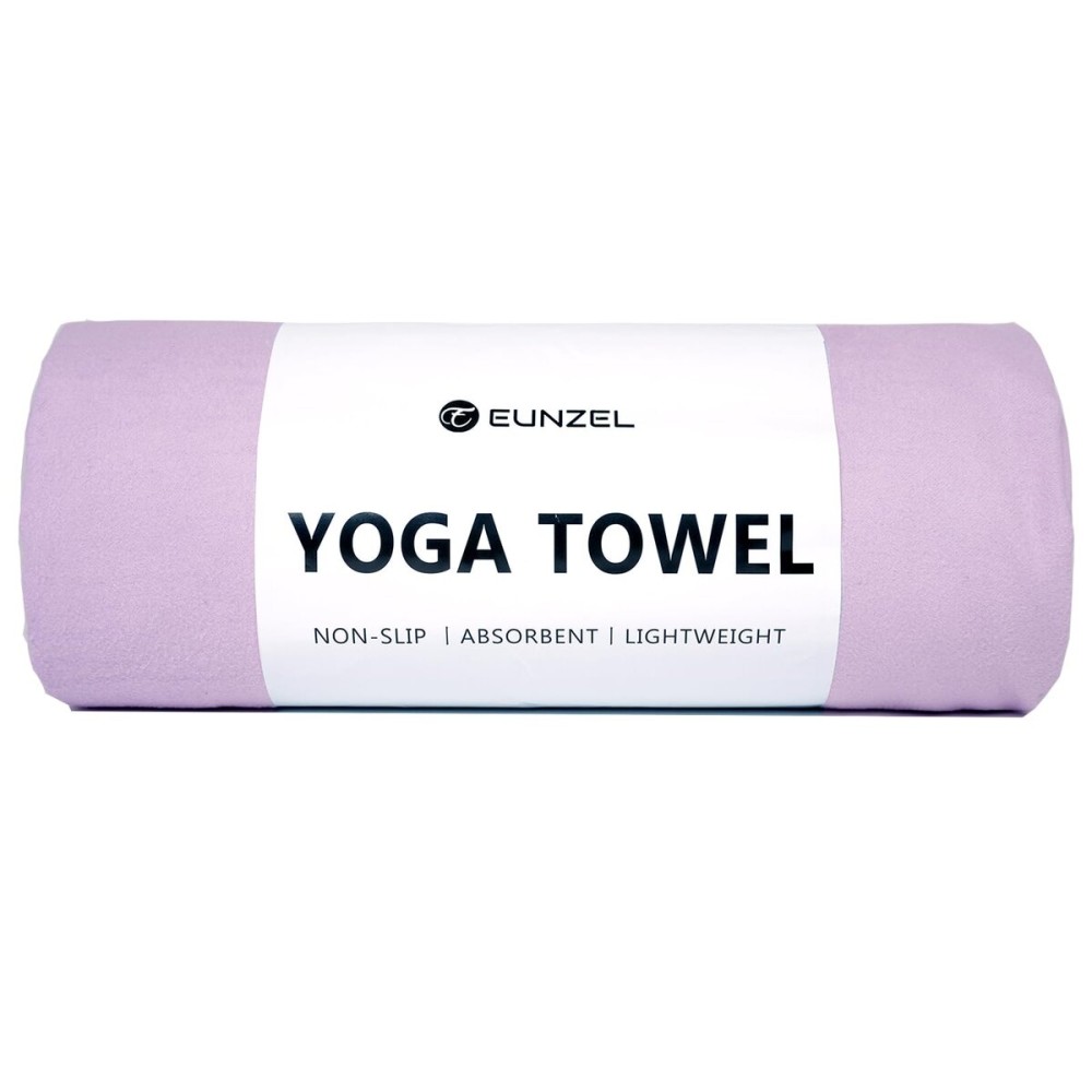 Eunzel Hot Yoga Towel Non Slip Yoga Mat Towel Non-Slip Sweat Absorbent Microfiber Towel for Hot Yoga, Pilates and Workout 72 x 26.5, Taro Purple