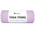 Eunzel Hot Yoga Towel Non Slip Yoga Mat Towel Non-Slip Sweat Absorbent Microfiber Towel for Hot Yoga, Pilates and Workout 72 x 26.5, Taro Purple