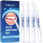 VieBeauti Teeth Whitening Pen (4 Pcs), 40+ Uses, Effective, Painless, No Sensitivity, Travel-Friendly, Easy to Use, Beautiful White Smile, Mint Flavor