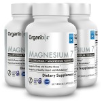 Organixx Magnesium 7 Supplement, Natural Magnesium Capsules for Sleep Support, Muscle Recovery, with Vitamin B6 and Manganese Citrate and Glycinate, Vegan, Non GMO, 180 Count (60 Capsule 3 Pack)