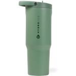 HydroJug Sport - Stainless Steel Tumbler with Straw, Vacuum Insulated, 40oz Leakproof Water Bottle, Ergonomic Design, Reusable, Dishwasher Safe, Rubber Base, Durable for Gym or Outdoors, Sage