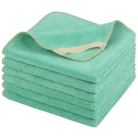 SINLAND Microfiber Facial Cloths Fast Drying Washcloth 12inch x 12inch Absorbent Face Wash Cloth Soft Makeup Remover Cloths