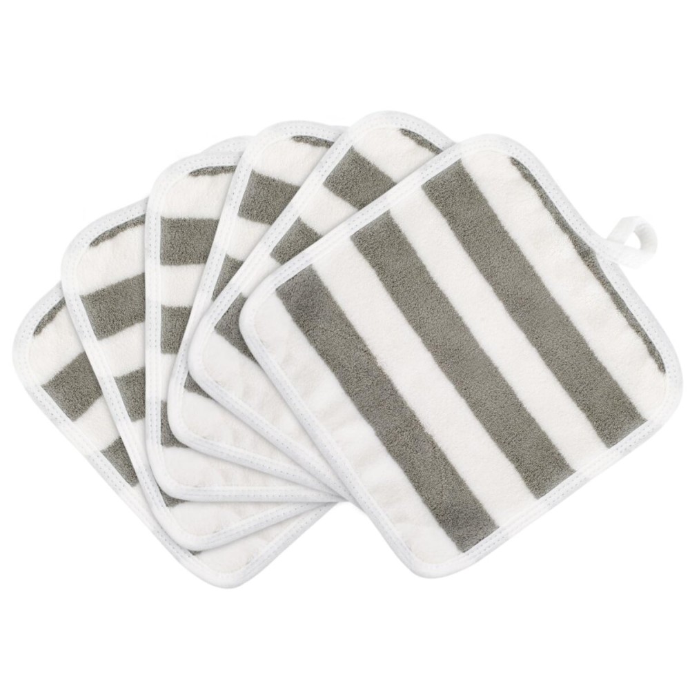 SINLAND Microfiber Facial Cloths Fast Drying Washcloth 8inch x 8inch Absorbent Face Wash Cloth Soft Makeup Remover Cloths