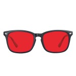 MAXJULI 99.9% Blue Light Blocking,Computer Reading/Gaming/TV/Phones Glasses for Women Men(Red) 6001