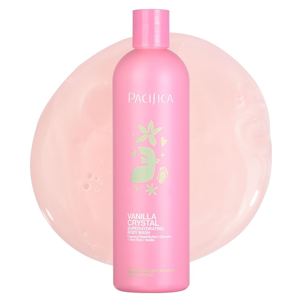 Pacifica Body Wash - Vanilla Crystal Super Hydrating Body Wash - Bath & Shower Gel - Clean Beauty, Vegan & Cruelty-Free Dermatologist Tested