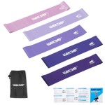 WIKDAY Resistance Bands for Working Out Exercise Loop Bands Workout Bands Set for Men Women Body Stretching, Training, Home Workout, Physical Therapy, Booty Legs, Set of 5 (Purple)