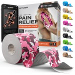Kinesiology Tape-Incredible Support for Athletic Sports and Recovery + Free Taping Guide - Pre-Cut 2 inch 16.4 feet (Wild Pink Camo + Free Taping Guide, 1 Pack)
