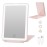 FUNTOUCH Rechargeable Travel Makeup Mirror with 72 Led Lights, Portable Lighted Makeup Mirror, 3 Color Lighting, Dimmable Touch Screen, Type C, Tabletop LED Folding Cosmetic Vanity Mirror (Pink)