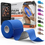 Kinesiology Tape-Incredible Support for Athletic Sports and Recovery + Free Taping Guide - Pre-Cut 2 inch 16.4 feet (Navy Blue + Free Taping Guide, 1 Pack)