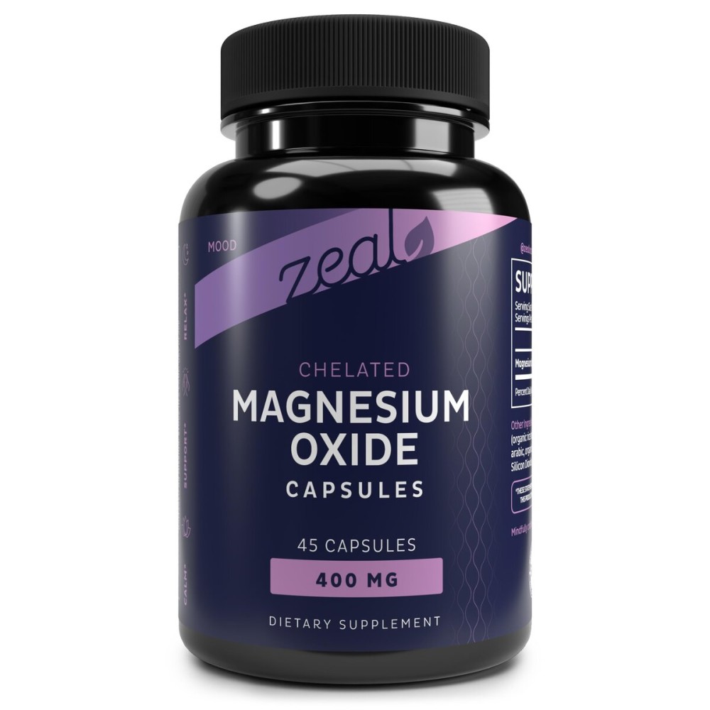 Zeal Premium Chelated Magnesium Oxide (400mg | 45 Capsules)