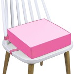 Booster Seat for Kitchen Chair - PU Waterproof Toddler Booster for Dining Table, Portable Travel Increasing Cushion for Kid (Pink)