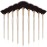 9 Pieces Facial Fan Mask Brushes, Soft Facial Applicator Brushes Tools for Peel Glycolic Makeup for Mud Cream(Brown)