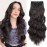 Fliace Clip in Hair Extensions for Women Dark Brown Long Wavy Hair Extensions Clip Ins 6PCS 24 Inch Synthetic Soft and Natural Thick Hair Pieces for Women