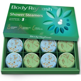 Shower Steamers Aromatherapy - 8 Pack Eucalyptus Mint Shower Bombs with Essential Oils, Birthday Gifts for Women Self Care Relaxation Home SPA Stress Relief,Gifts for Girlfriend Teacher Christmas Gift