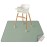 Blissful Diary Baby Splat Mat for Under High Chair, 50.4 x 50.4 Inch Wipeable Splash Mat, Waterproof and Washable, Anti-Slip Floor Protector, Sage Green