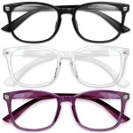 Gaoye Stylish Blue Light Glasses for Woman - Computer Glasses for Blue Light Blocking - Lightweight Frames - 3 pack
