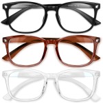 Gaoye Stylish Blue Light Glasses for Woman - Computer Glasses for Blue Light Blocking - Lightweight Frames - 3 pack