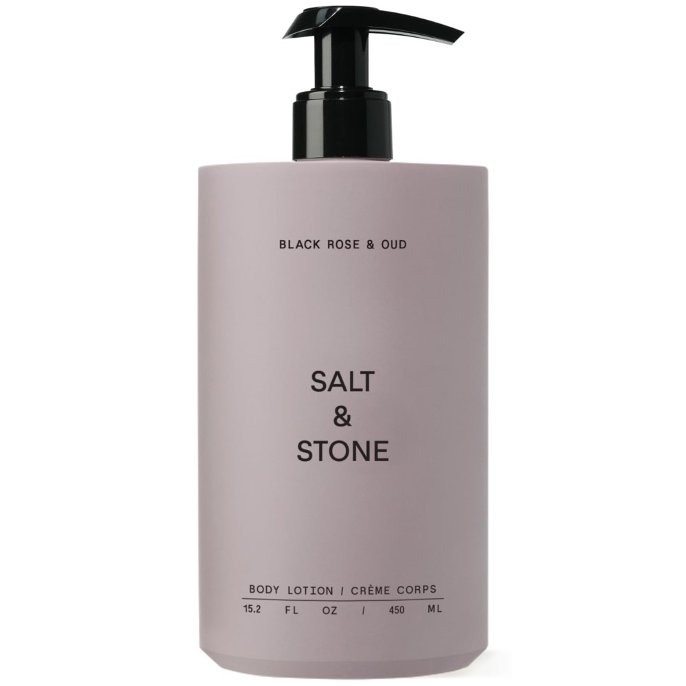 Salt & Stone Body Lotion for Women & Men| Scented Daily Body Lotion | Hydrates, Nourishes & Softens Skin | Restores Dry Skin | Fast-Absorbing | Cruelty-Free & Vegan (450 ml) (Black Rose & Oud)