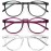 IBOANN Chic & Comfy Blue Light Glasses for Women - 3-Pack Round Frames, Screen-Ready Style with UV Protection Coating