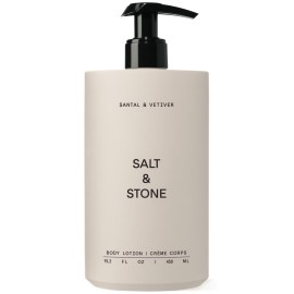Salt & Stone Body Lotion for Women & Men| Scented Daily Body Lotion | Hydrates, Nourishes & Softens Skin | Restores Dry Skin | Fast-Absorbing | Cruelty-Free & Vegan (450 ml) (Santal & Vetiver)