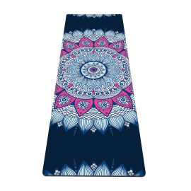 nuveti Yoga Mat Print Extra Thick TPE Non Slip Fitness Exercise Mat with Carrying Bag,72x24 Extra Thick 6MM Exercise & Workout Mat for Yoga, Pilates Fitness and Floor