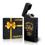 LcFun Dad Gifts for Fathers Day, Electric Lighter USB Rechargeable, Plasma Dual Arc Lighters, Windproof Flameless Lighter, Personalized Fathers Day Dad Gifts