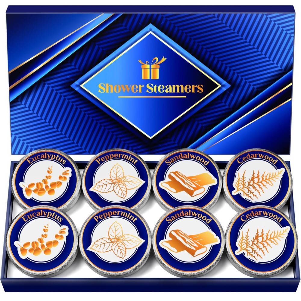 Shower Steamers for Men, Shower Bombs Aromatherapy, Christmas Stocking Stuffers for Adult, Relaxation SPA Birthday Gifts for Husband Boyfriend Teen Boys Him