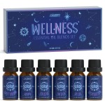 SALUBRITO Essential Oils Set, Wellness Aromatherapy Oil for Diffuser, Home, Candle, soap Making, Natural Blend Oils Gift for Women and Men, 6x10ml