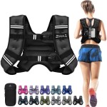 BAGAIL Weighted Vest, 5lb/8lb/10lb/12lb/15lb/20lb/25lb/30lb Weight Vest for Walking & Weight Loss, Reflective Rucking Vest with Phone Pouch for Women & Men, Home Gym & Outdoor Training