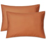 EXQ Home Toddler Pillowcases 13x18 Travel Pillow Case Set of 2, Small Pillow Case Fits Baby Pillow Sized 12x16, 13x18, Kids Pillowcases 2 Pack Machine Washable with Envelope ClosureUmber