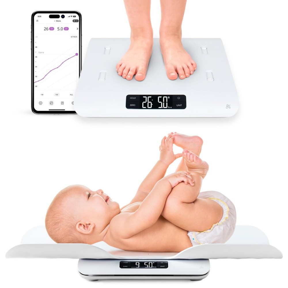 Greater Goods Medical-Grade Baby Scale - Digital Infant & Toddler Scale, 66 lb Capacity, Wiggle-Proof Accuracy, Safe for Delicate Baby Skin