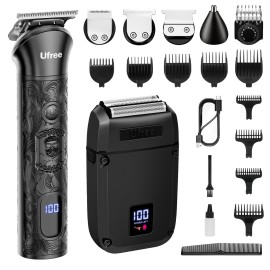 Ufree Beard Trimmer for Men, Foil Shaver Electric Razor, Shavers for Body Face Nose Ear, Cordless Hair Trimmer, Professional Hair Clippers, Mustache Grooming Kit Birthday Gifts for Men