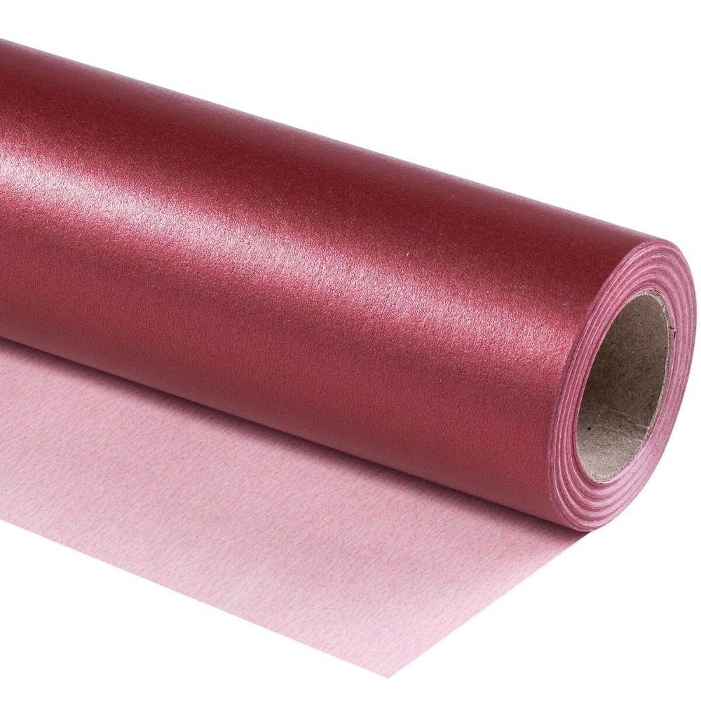 RUSPEPA Burgundy Matte Wrapping Paper, Mini Roll, Wine Red Solid Color Pearly-luster Paper Perfect for Christmas, Wedding, Birthday, Valentine\'s Day, Baby Shower, Anniversary, 17 Inches X 32.8 Feet