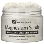 Magnesium Body Scrub for Sore Muscles, Exfoliation, Relaxation and Deep Hydration | Calming & Moisturizing Mineral-Rich Dead Sea Salt Formula With Collagen, Stem Cell & Shea Butter, 16 OZ (453 G)