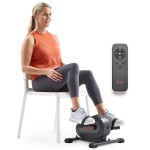 Sunny Health & Fitness Smart Motorized Mini Exercise Bike, Dual Function Portable Under-Desk Pedal Trainer for Low-Impact Cardio Home Workout, Free SunnyFit App Connection - SF-B024041