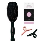 Gimme Beauty Fine Hair Elastic Bands - Slim-Fit Elastic Ties for Fine, Brittle, or Bleached Hair - No-Dent, Gentle-Grip Ponytail Holders for All-Day Comfort - 12 Pack, Black