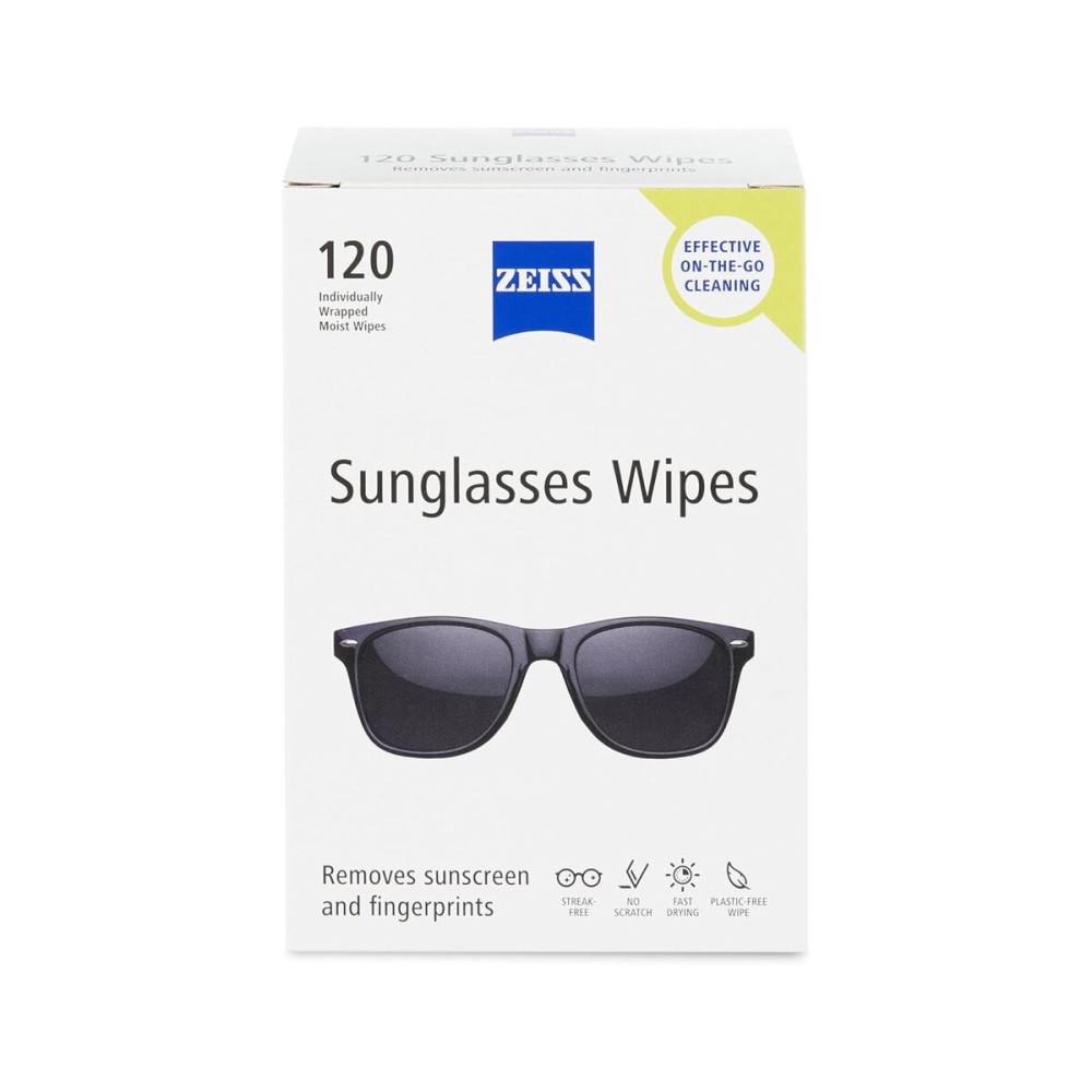 ZEISS Pre Moistened Sunglasses Cleaning Wipes 120 Count