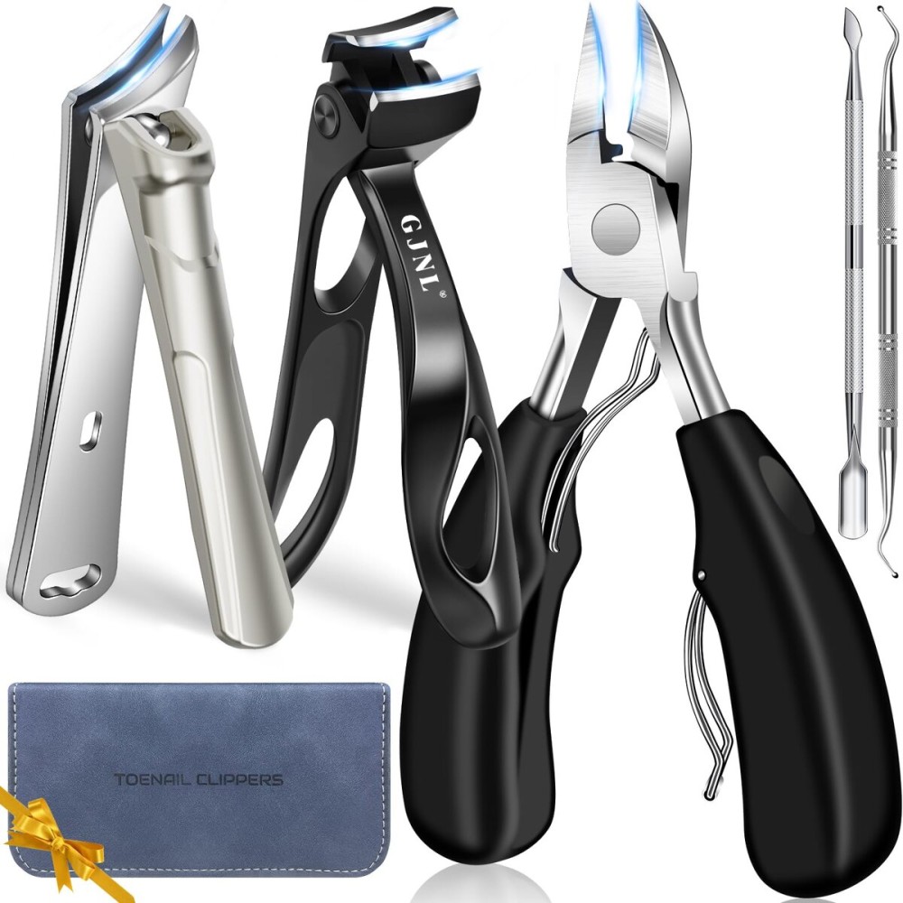 Toenail Clippers for Thick Toenails, 2025 Stocking Stuffers for Men Dad, Heavy Duty Toenail Clippers for Ingrown Nails, Angled Head Toe & Slanted Nail Clipper