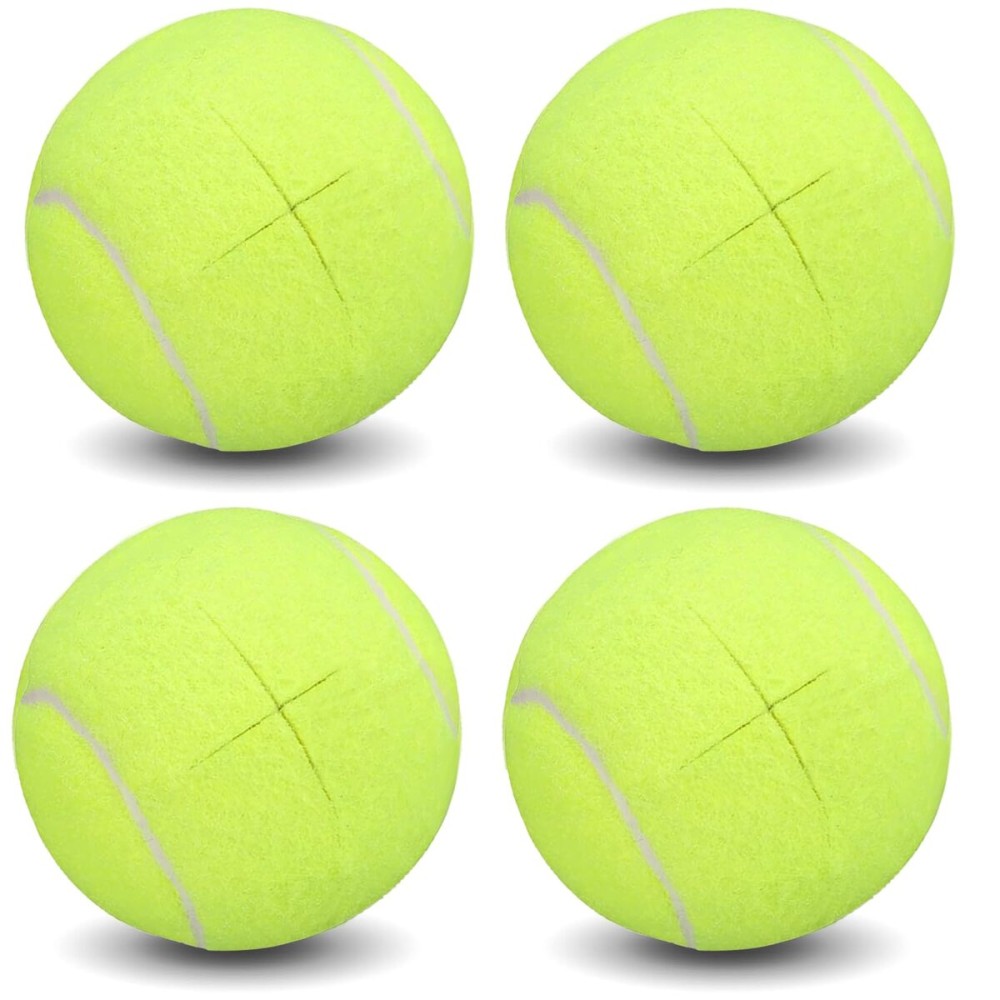 Walker Tennis Balls Precut Tennis Balls for Walkers 4PCS Walkers Legs Universal Precut Glide Balls, Heavy Duty Long Lasting Felt Pad Glide Coverings for Floor Protection (Yellow)