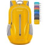 ZOMAKE Ultra Lightweight Packable Backpack 25L, Foldable Hiking Backpacks Water Resistant Small Folding Daypack for Trave(Lemon yellow)
