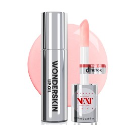 Wonderskin Lip Oil Rehab Serum - Tinted Lip Oil, Hydrating, Moisturizing, and Non-Sticky Coral Pink Tint Serum for Dry Lips (Lover)