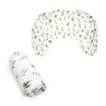 Boppy Nursing Pillow Cover, Organic Green Leaves, Single Cover, Easy-On Slipcover with Gentle 100% Organic Cotton Fabric for The Redesigned Nursing Pillow