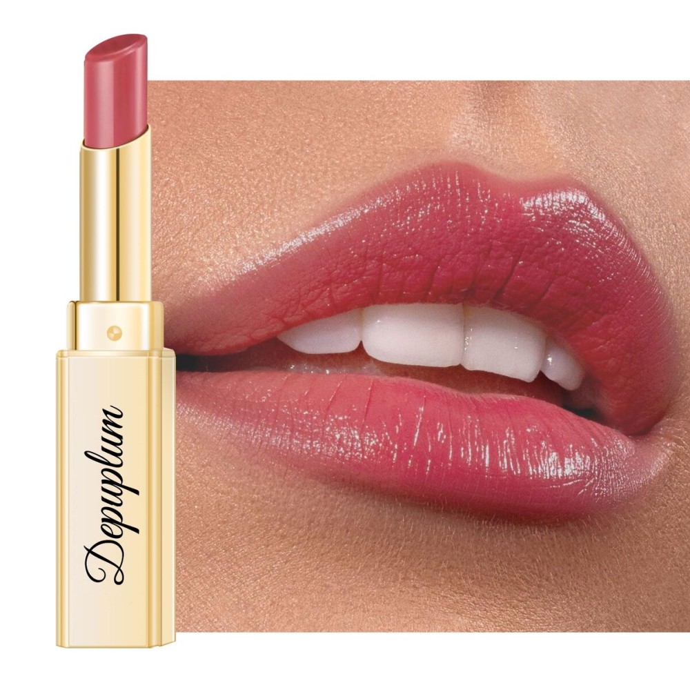 Depuplum Pink Lipstick for Women Hydrate Glossy Lipstick Moisture Lip Gloss Sheer-Medium Coverage ShineTinted Lip Balm for Dry Lips,DM96 Dusty Pink