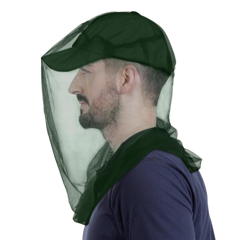 South to East Premium Mosquito Head Net for Insect, 2 Pack, Fly & Bug Protection | Ultra Large & Long, Extra Fine Holes for Camping, Hiking, Fishing, Gardening, Safari, Fits All Hats, Green