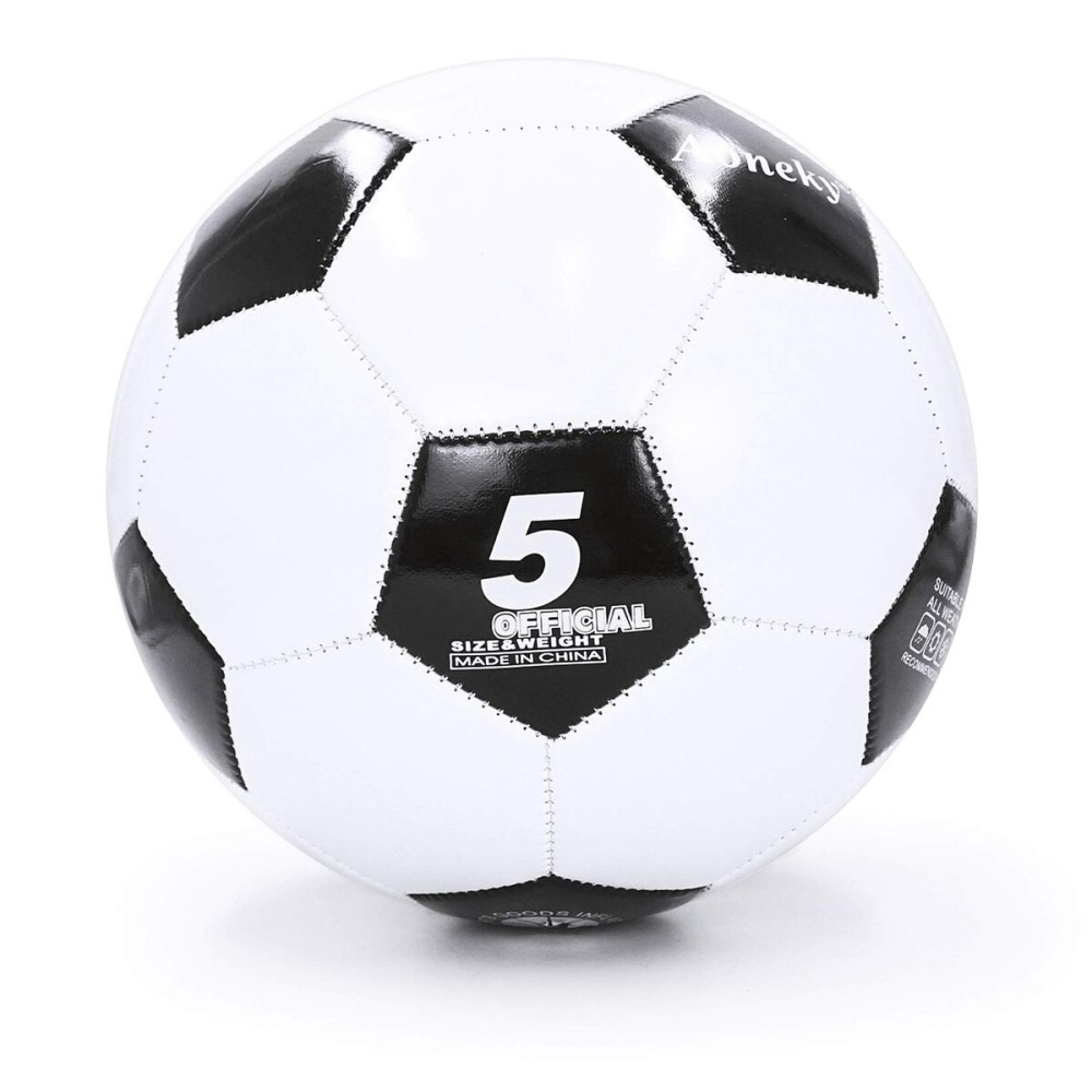 Aoneky 1-Pack Size 5 Adult Soccer Ball - Eco-Friendly 2.5mm PVC Leather, Durable Machine-Stitched Design, Ball Pump Included
