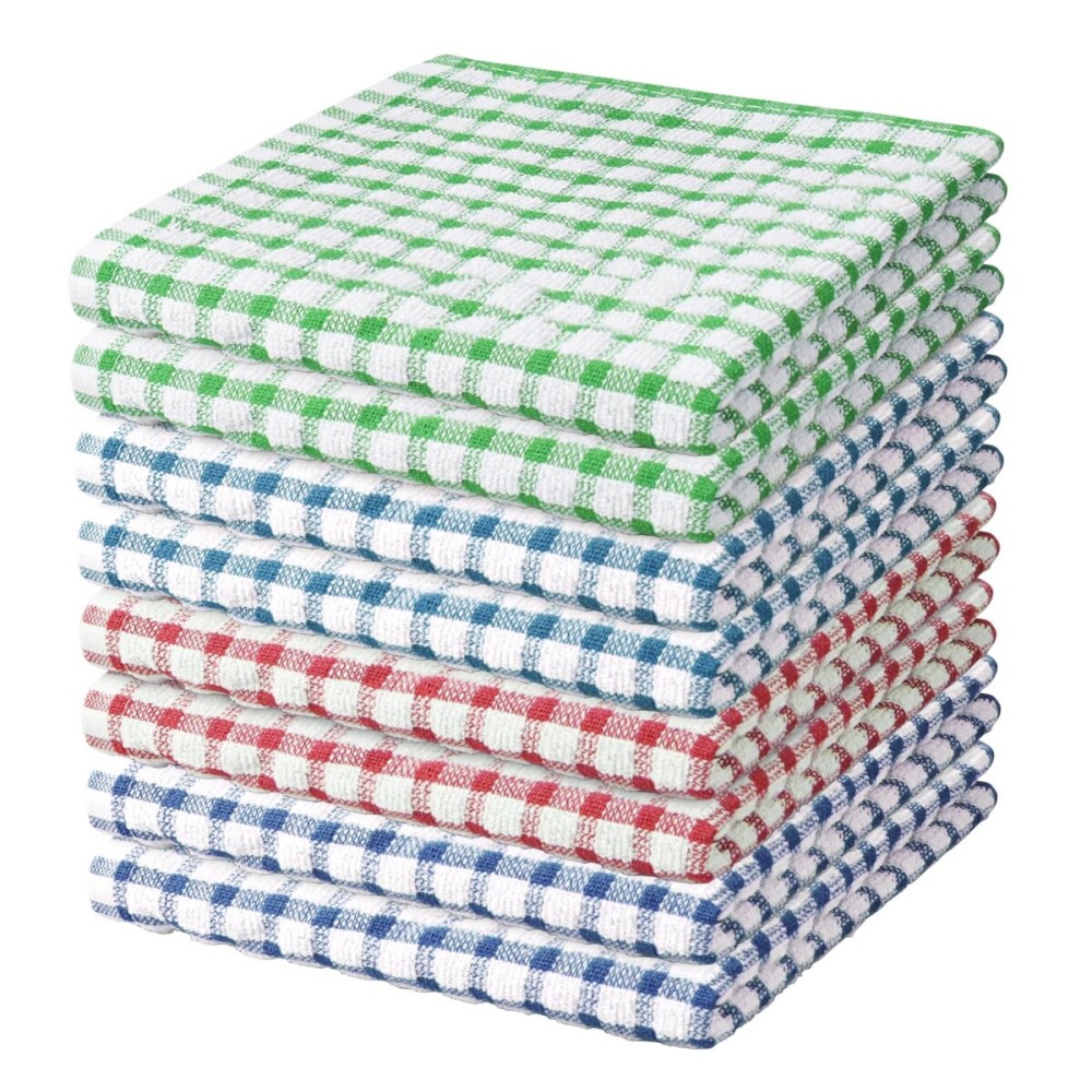 Nialnant 8 Pack Dish Cloths for Washing Dishes, 100% Cotton Reusable Cleaning Rag, Quick Drying Dish Towels for Kitchen-11 x 11 Inches