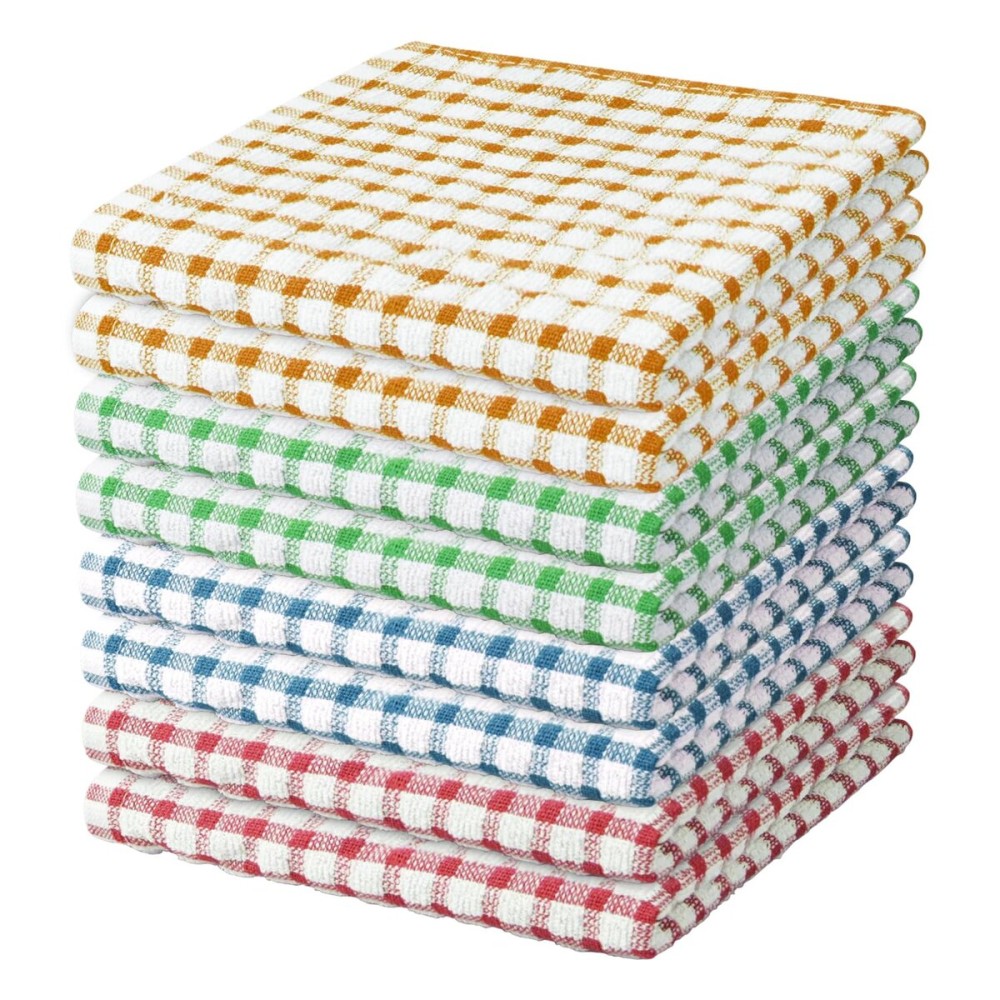 Nialnant 8 Pack Dish Cloths for Washing Dishes, 100% Cotton Reusable Cleaning Rag, Quick Drying Dish Towels for Kitchen-11 x 11 Inches