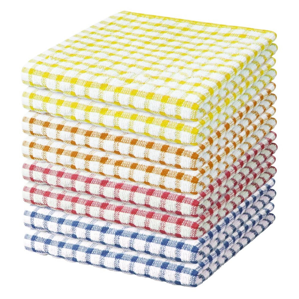 Nialnant 8 Pcs Kitchen Dish Rags,100% Cotton Soft Absorbent Quick Drying Dish Cloths for Kitchen,Washing Dishes,Cleaning rags-11 x 11In