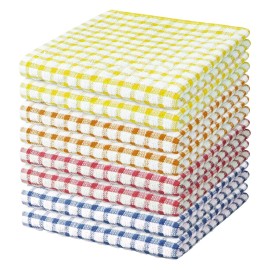 Nialnant 8 Pcs Kitchen Dish Rags,100% Cotton Soft Absorbent Quick Drying Dish Cloths for Kitchen,Washing Dishes,Cleaning rags-11 x 11In